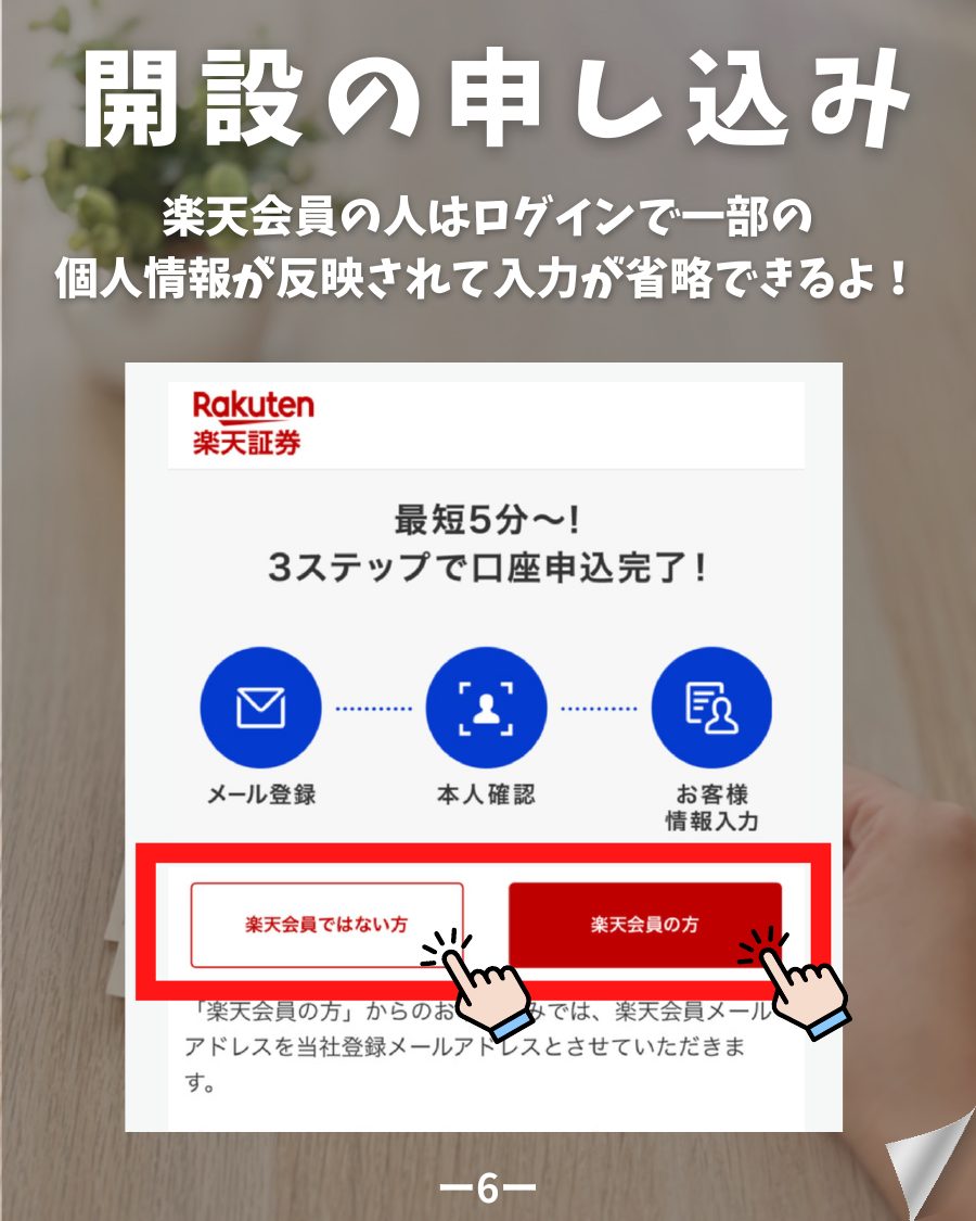 楽天証券 口座開設 楽天会員ログイン