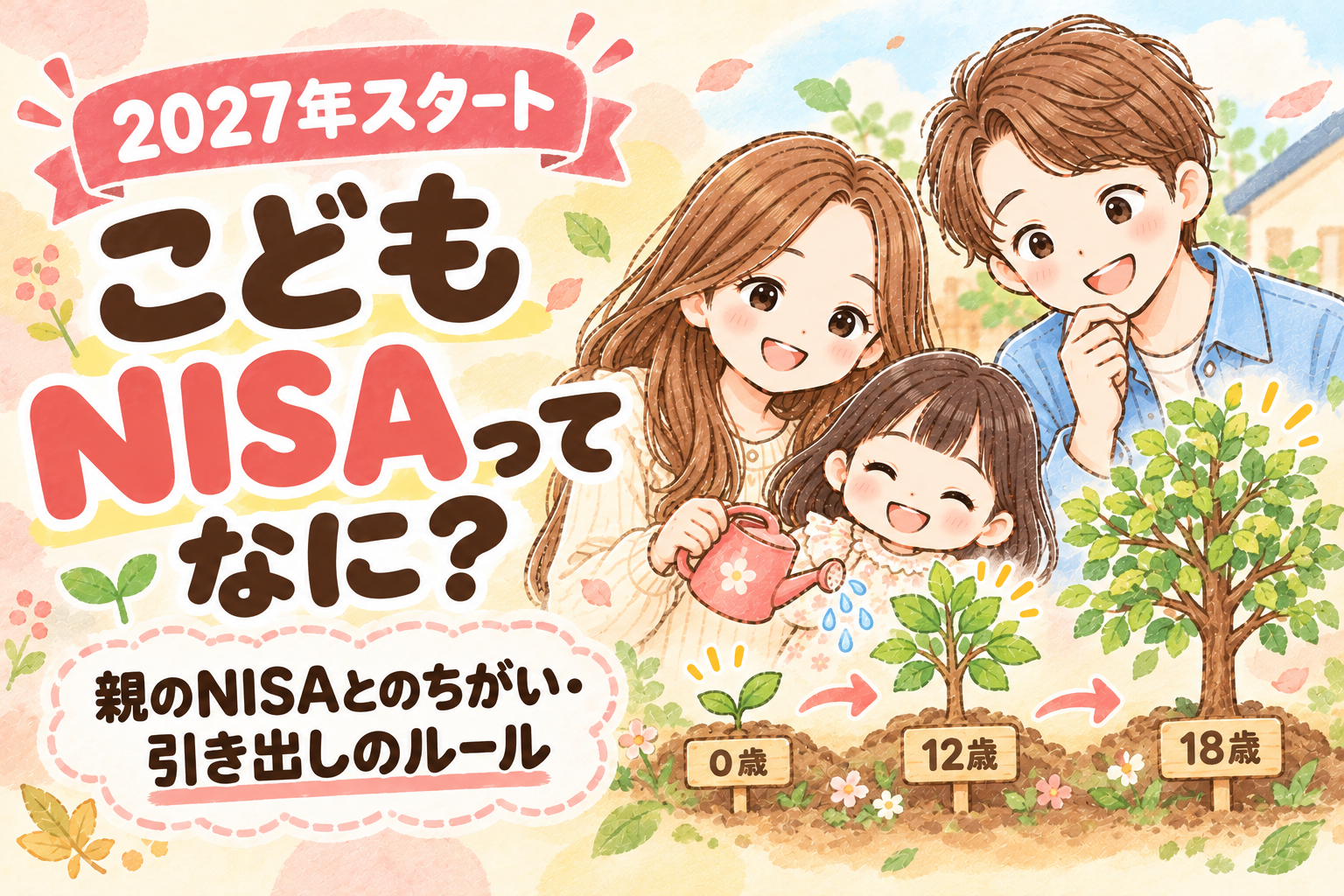 こどもNISAとは？親のNISAとの違いと引き出しのルール